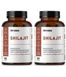 Nirvasa Shilajit Tablet for Vigour and Stamina for Men, Vegeterian Tablet, 2B (2 x 60 Tablets)