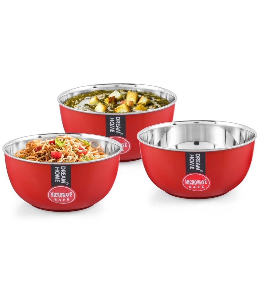     			Dream Home - Star Bowl 3Pcs Stainless Steel Serving Bowl 1500 mL ( Set of 3 )