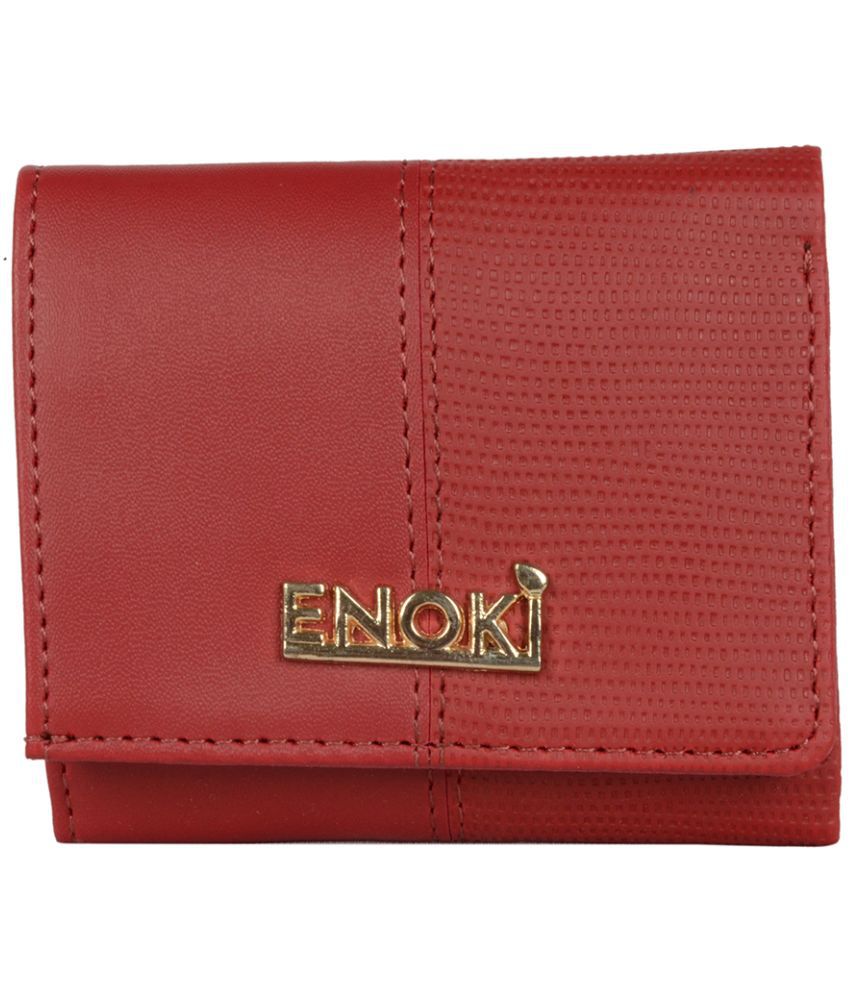     			Enoki - Faux Leather Red Women's Regular Wallet ( Pack of 1 )
