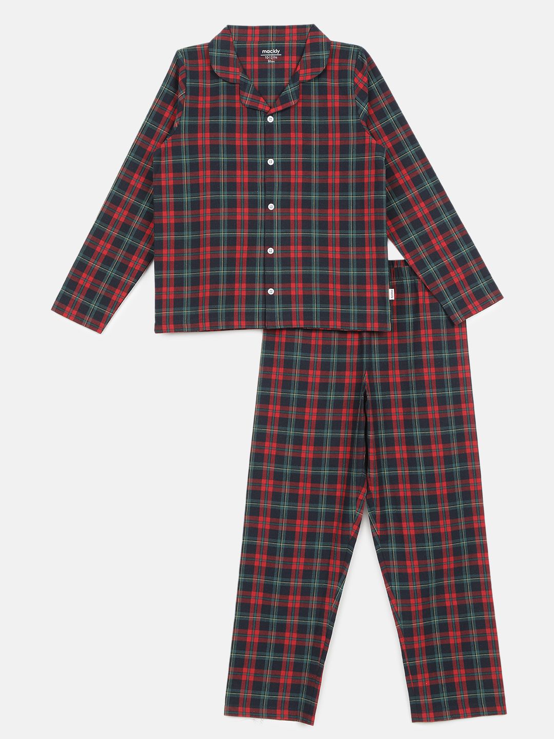     			Mackly - Red Cotton Boys Shirt & Pants ( Pack of 1 )