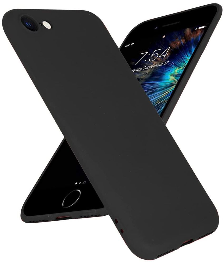     			Spectacular Ace - Black Silicon Plain Cases Compatible For Apple iPhone 6S Plus ( Pack of 1 )