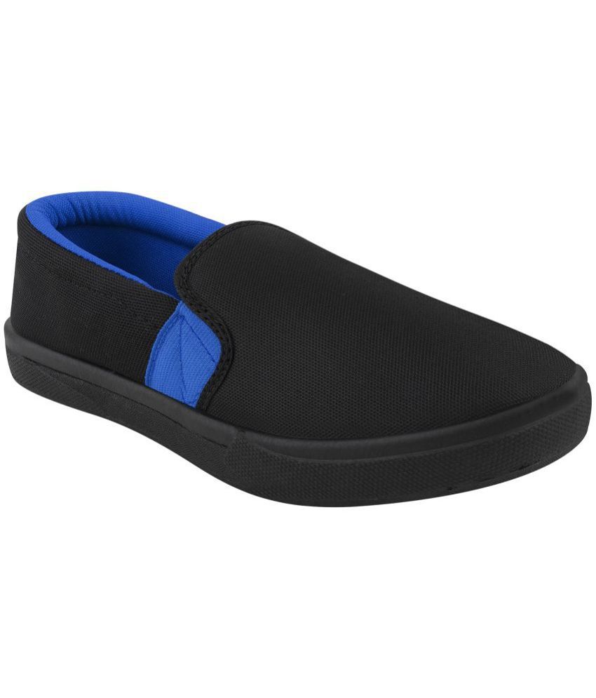     			Stanfield SF CANVAS Black/R. Blue Shoes - Black Men's Slip-on Shoes