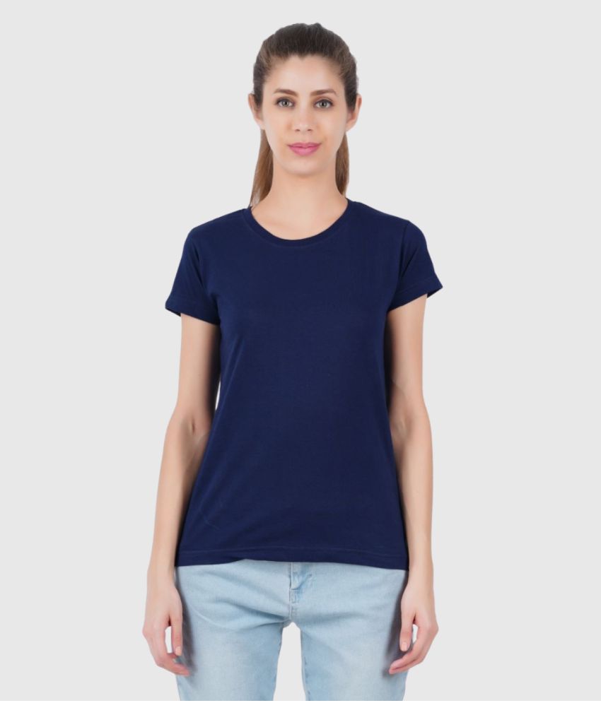     			ferocious - Navy Cotton Regular Fit Women's T-Shirt ( Pack of 1 )