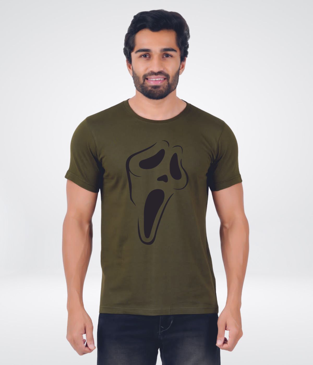     			ferocious - Olive Cotton Regular Fit Men's T-Shirt ( Pack of 1 )