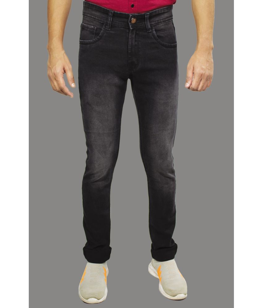 plounge - Black Denim Slim Fit Men's Jeans ( Pack of 1 )