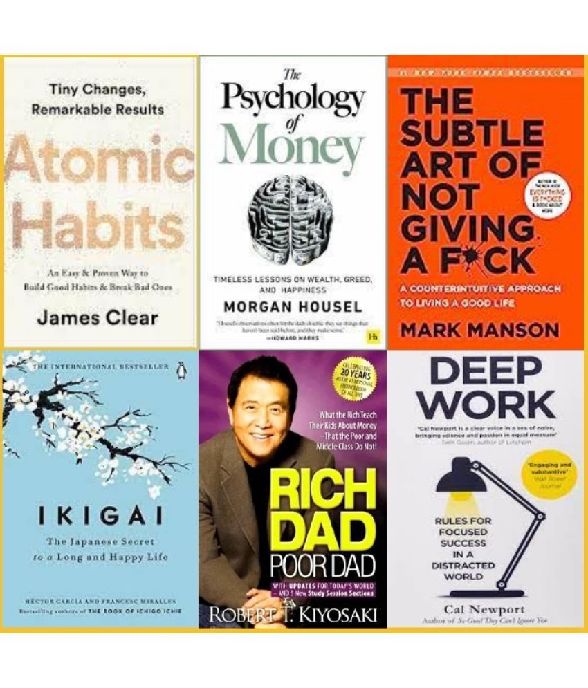 Atomic Habits + The Psychology of Money + The Subtle Art + Ikigai