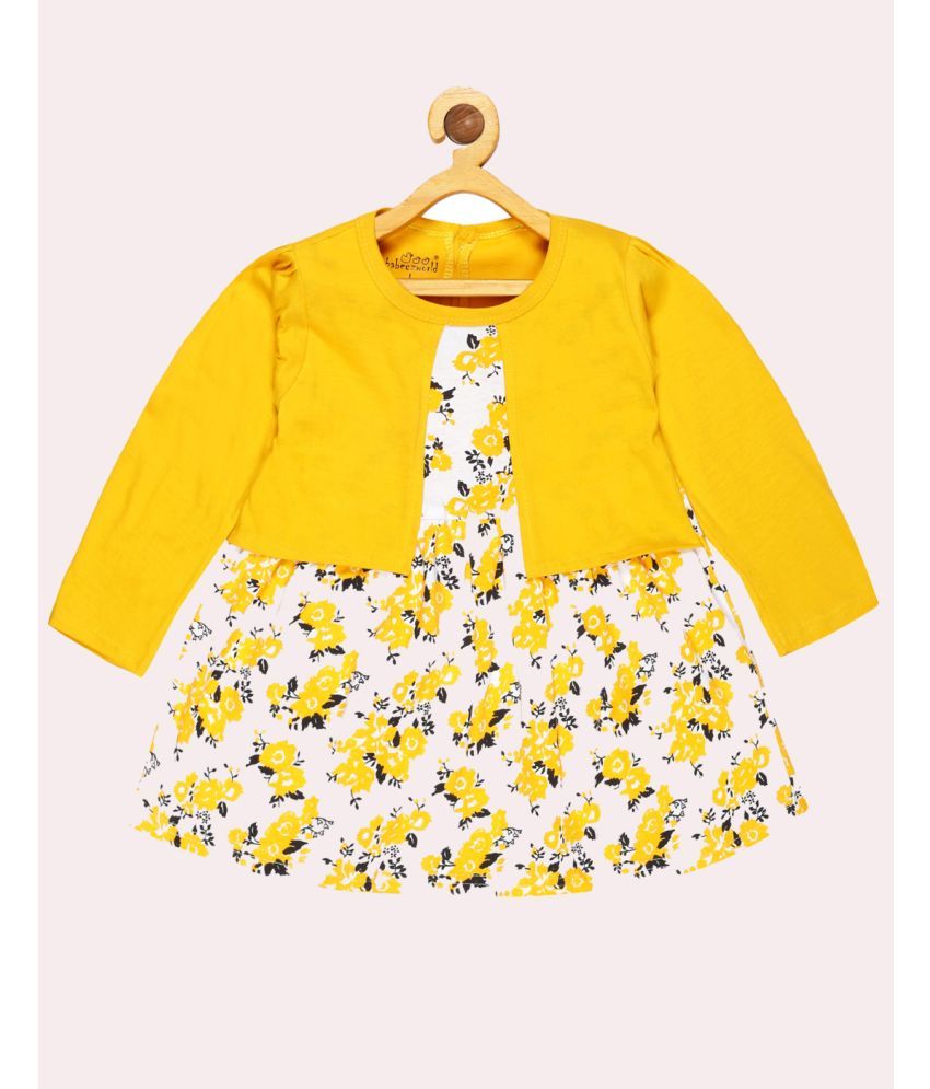     			Babeezworld - Yellow Cotton Baby Girl Frock ( Pack of 1 )