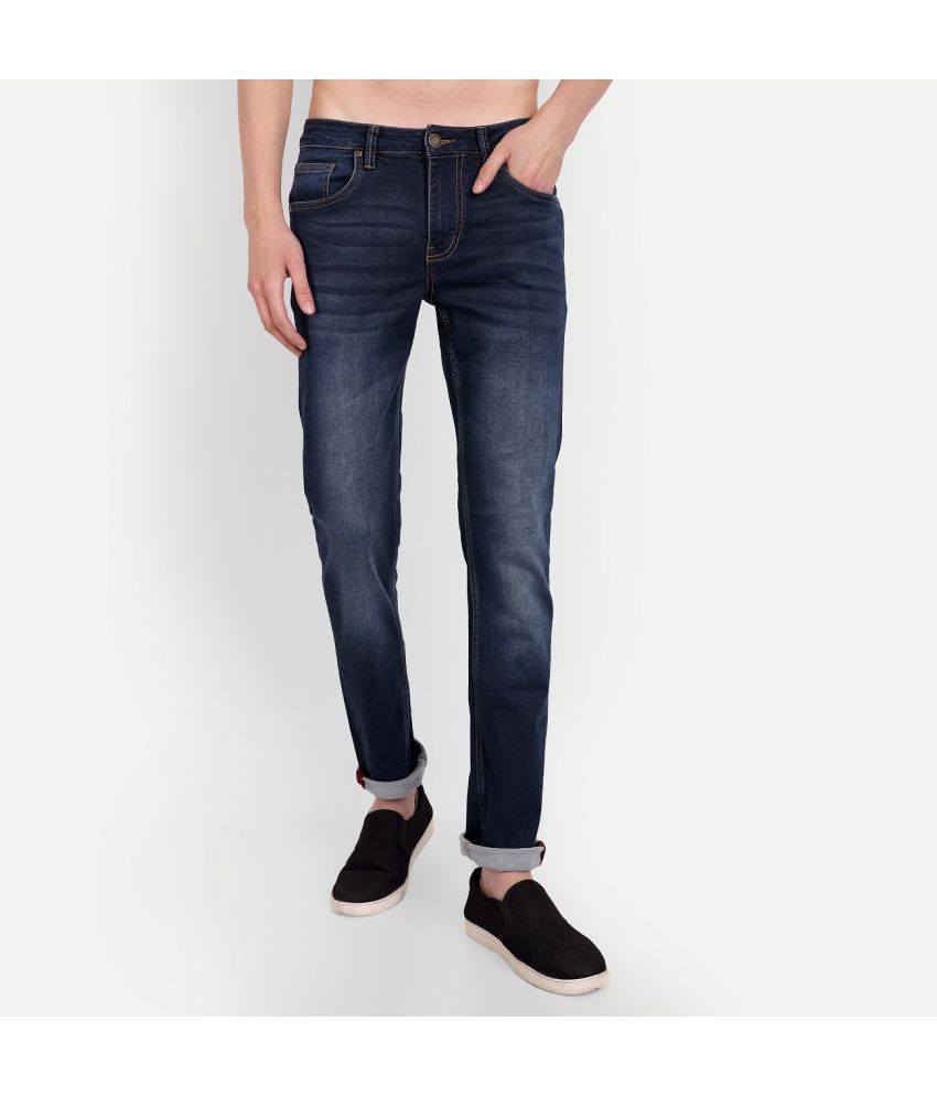 Meghz - Navy Blue Denim Slim Fit Men's Jeans ( Pack of 1 )