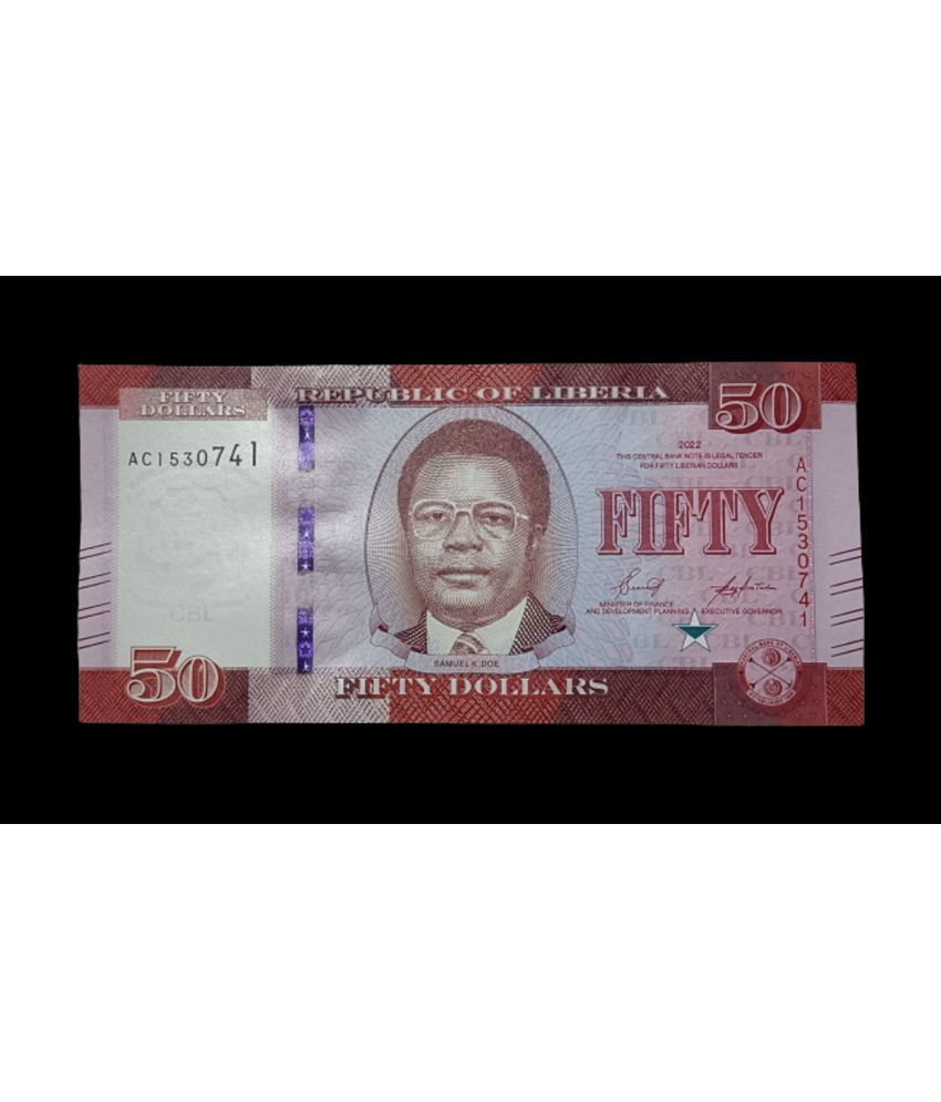     			SUPER ANTIQUES GALLERY - 50 LIBERIAN DOLLAR NOTE IN TOP GRADE 1 Paper currency & Bank notes