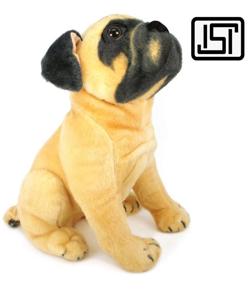     			Tickles Pug Dog Soft Stuffed Plush Animal Toy for Kids Boys Girls  (Size: 44 cm Color: Brown)