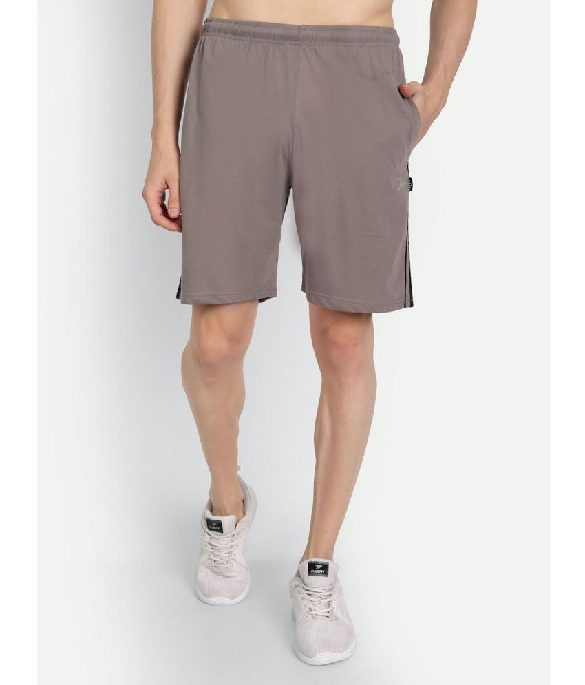     			Zeffit - Silver Cotton Blend Men's Shorts ( Pack of 1 )