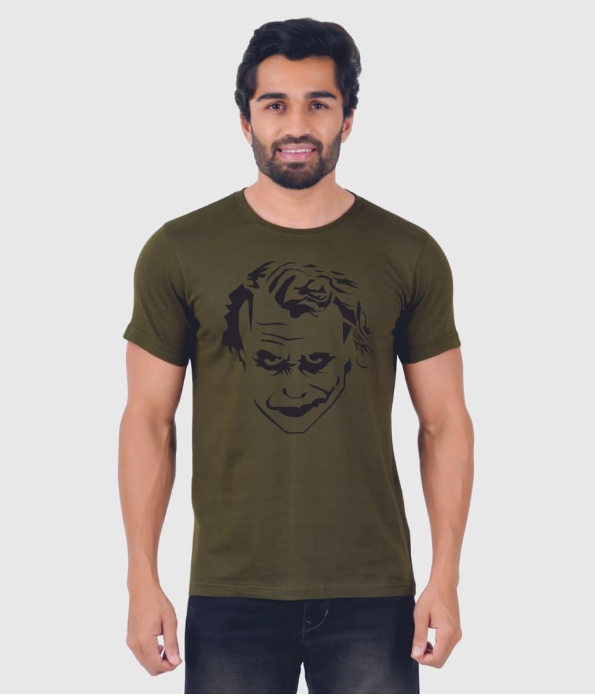     			ferocious - Olive Cotton Regular Fit Men's T-Shirt ( Pack of 1 )