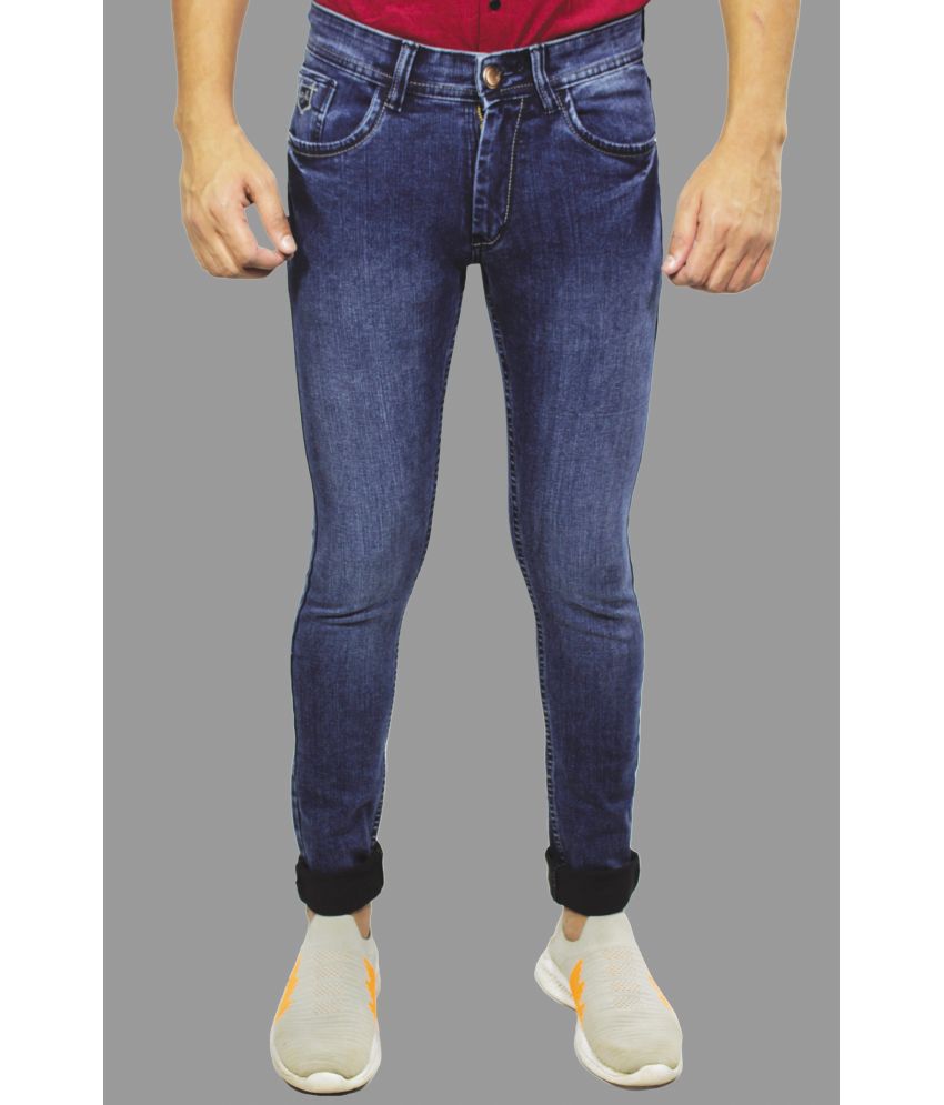     			plounge - Blue Denim Slim Fit Men's Jeans ( Pack of 1 )