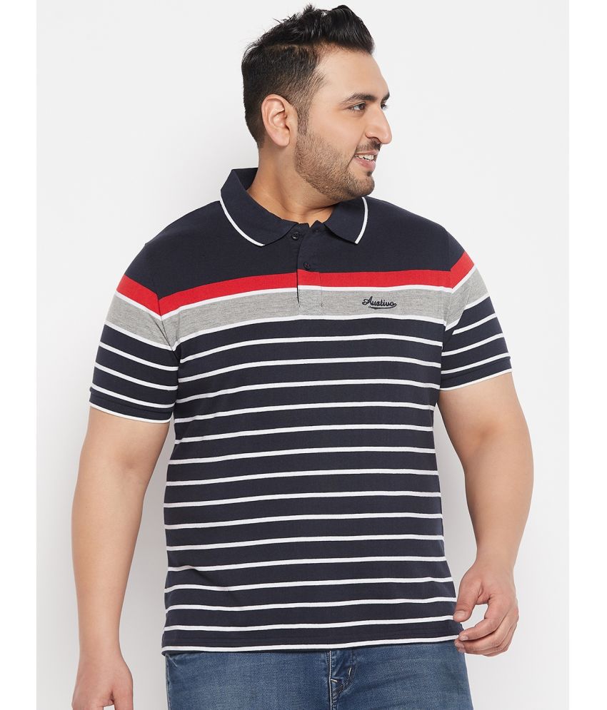     			AUSTIVO - Multicolor Cotton Blend Regular Fit Men's Polo T Shirt ( Pack of 1 )