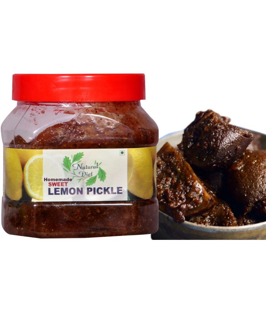     			Natural Diet Homemade Sweet & Sour Lemon Pickle Khatta- Meetha Nimbu ka Achar Pickle Jar | Mouth-Watering Pickle 500 g