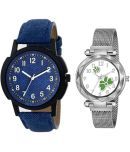 newmen - Blue Leather Analog Couple's Watch