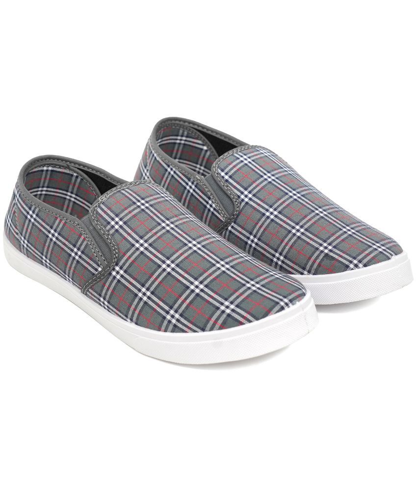     			ASIAN M-2025 Dark Grey Men's Slip-on Shoes