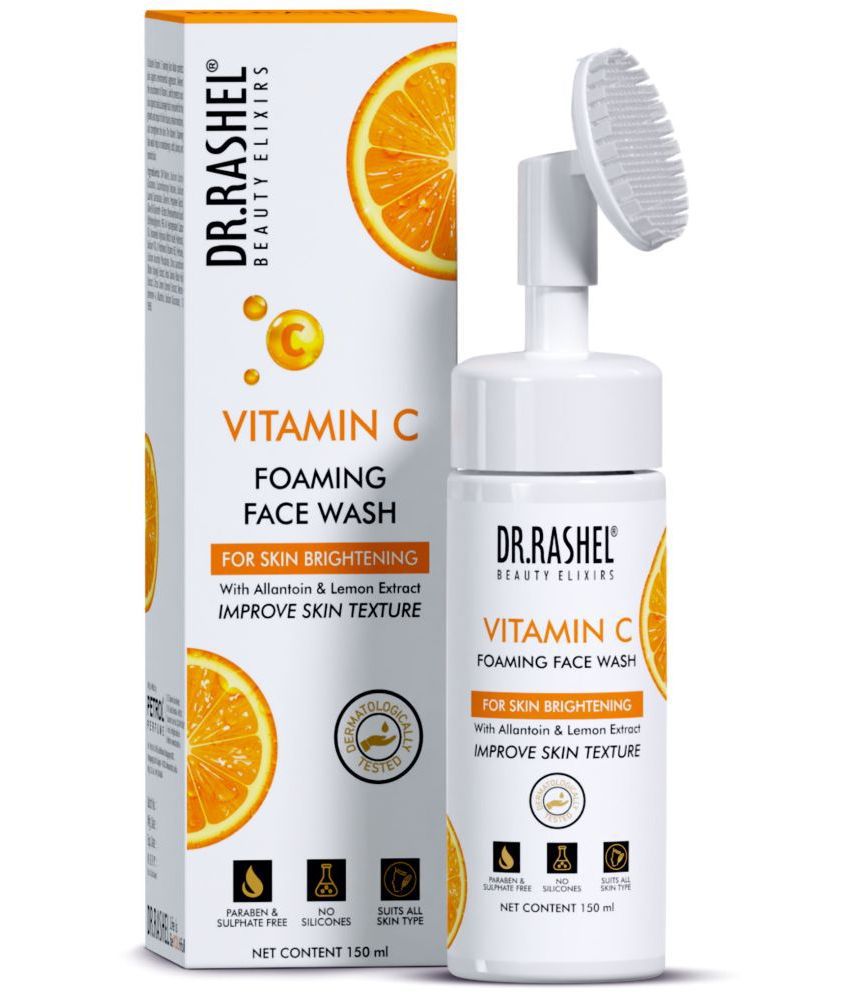     			DR.RASHEL Vitamin C Foaming Face Wash For Skin Brightening With Allantoin & Lemon Extract, Improve Skin Texture (150 ml)