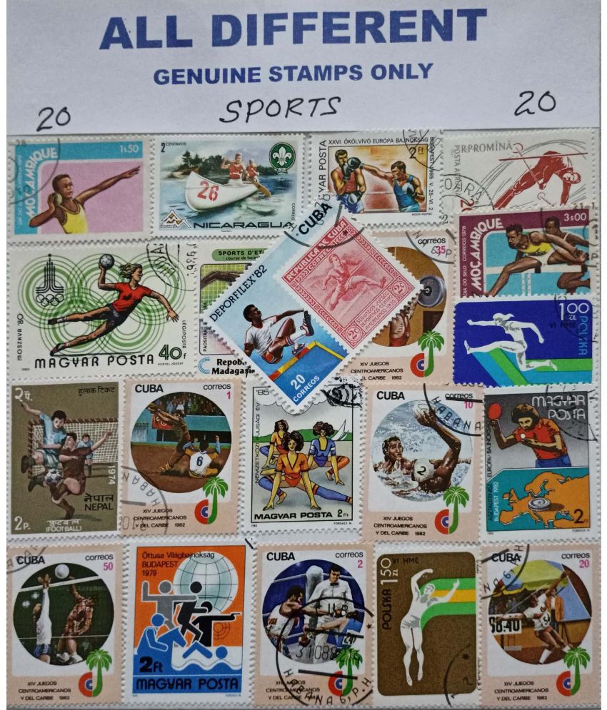     			Hop n Shop - Collection of Different Sports Theme 20 Stamps