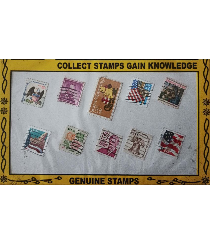     			Hop n Shop - Rare Collection of Different USA Theme 10 Stamps