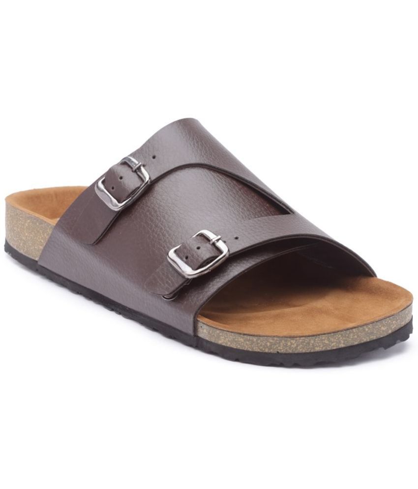     			REFOAM - Brown Men's Slide Flip Flop