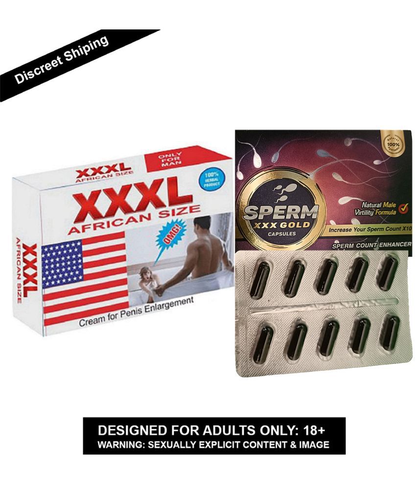     			Combo of XXXL African Size Cream For Men & Dr. Chopra Sperm XXX Gold Capsule For Men Sperm count Enhancer