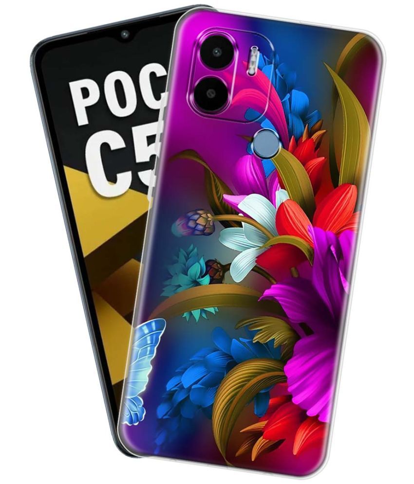     			NBOX - Multicolor Silicon Printed Back Cover Compatible For POCO C50 ( Pack of 1 )