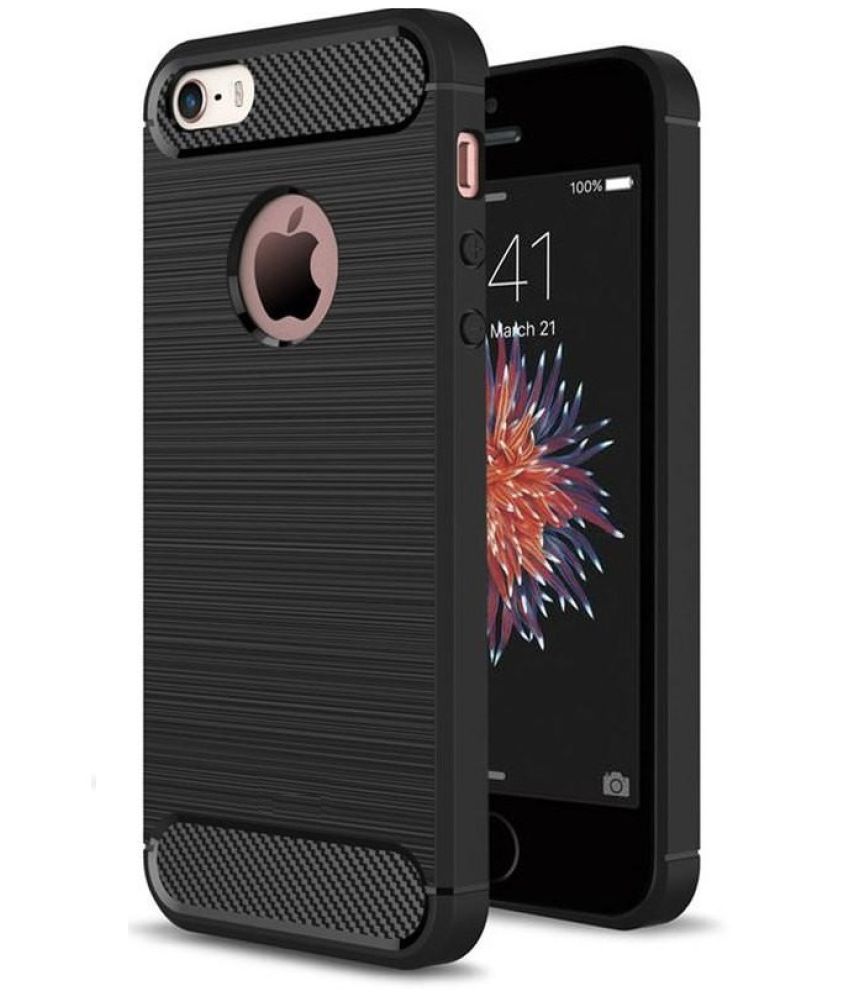     			Spectacular Ace - Black Silicon Hybrid Covers Compatible For Apple iPhone 5S ( Pack of 1 )