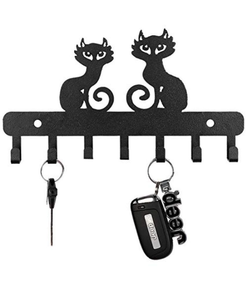     			Suveharts Black Stainless Steel Key Holder - Pack of 1