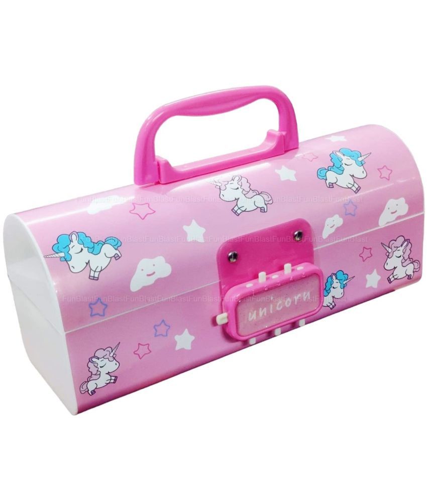     			VBE  Pencil Box – Suitcase Style Password Lock Pencil Case, Multi-Layer Pen & Pencil Box for Kids, Boys, Girls, Stationary Organizer Case for Kids, Return Gift for Kids (UNICORN-Multicolor)