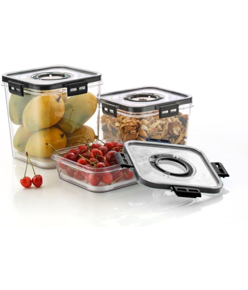     			Arni - Food Container Plastic Black Food Container ( Set of 3 )