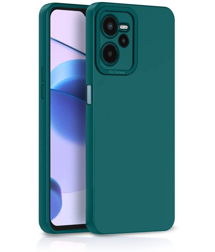     			Case Vault Covers - Green Silicon Plain Cases Compatible For Realme Narzo 50A Prime ( Pack of 1 )