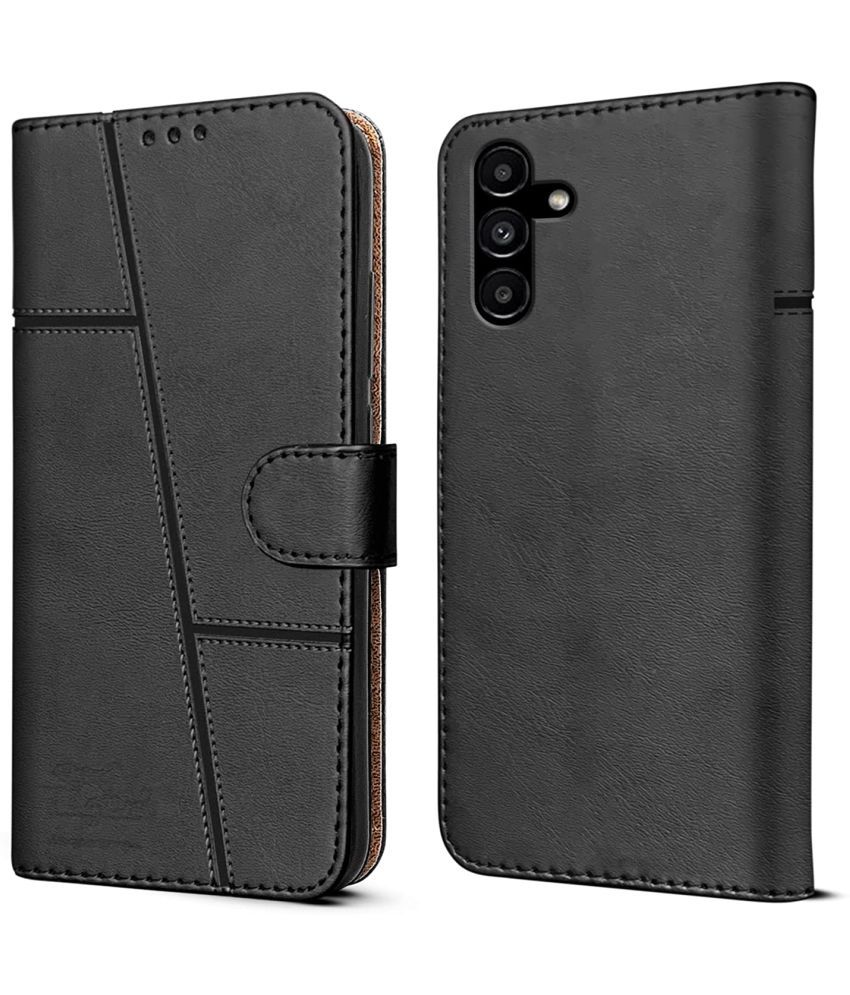     			NBOX - Black Artificial Leather Flip Cover Compatible For Samsung Galaxy A14 5G ( Pack of 1 )