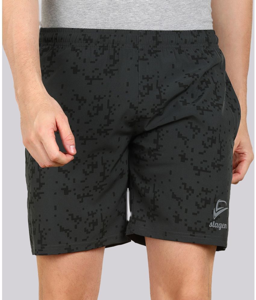     			SLAGEN - Dark Grey Polyester Men's Running Shorts ( Pack of 1 )