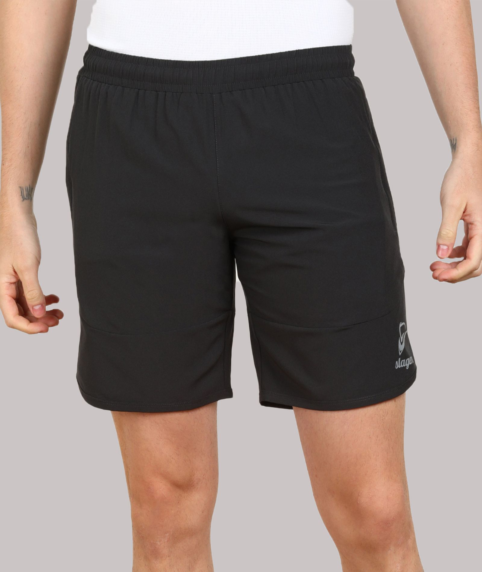     			SLAGEN - Dark Grey Polyester Men's Running Shorts ( Pack of 1 )