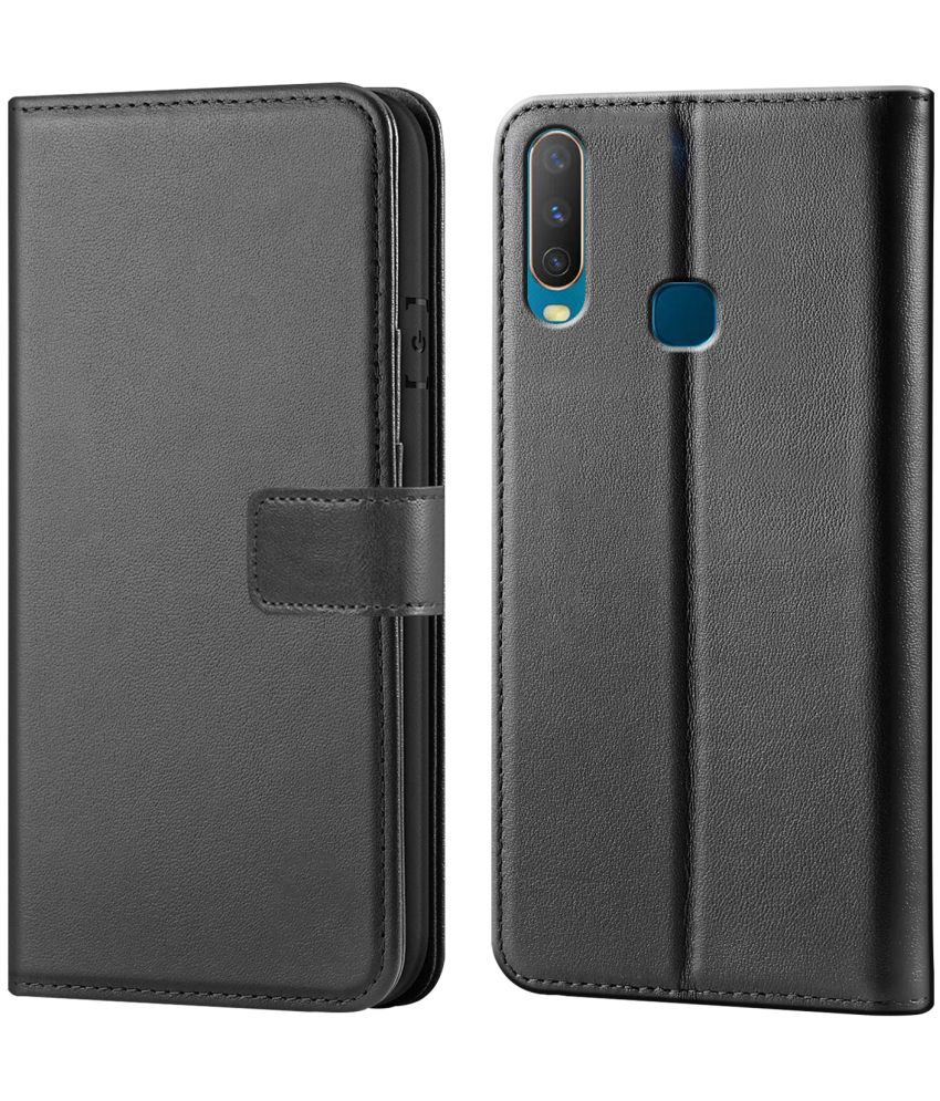     			forego - Black Artificial Leather Flip Cover Compatible For Vivo U10 ( Pack of 1 )