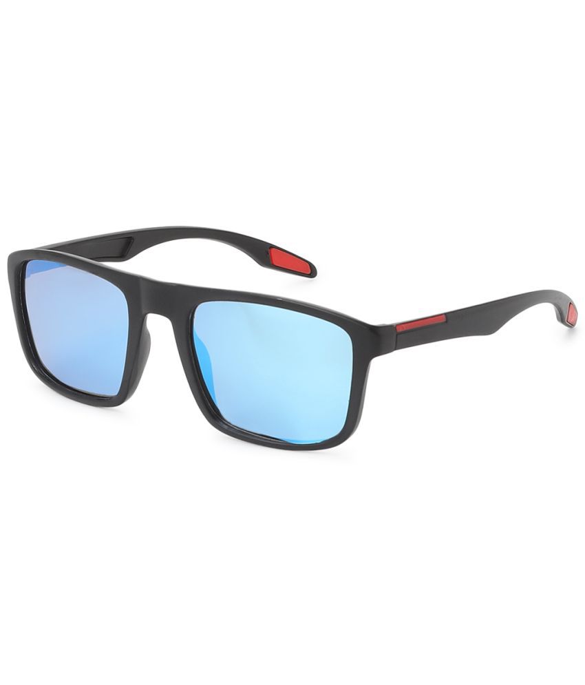     			Style Smith - Black Rectangular Sunglasses ( Pack of 1 )
