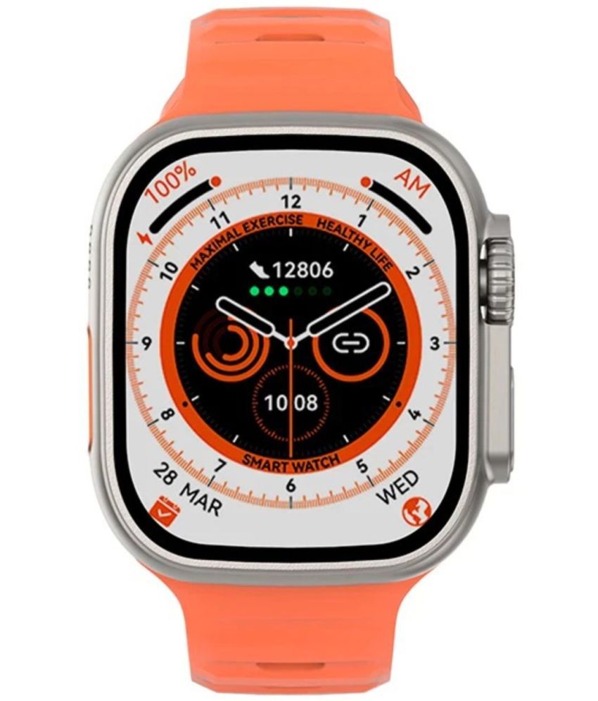     			VEhop - BLAZE ULTRA 2.0" Inch IPS Display Orange Smart Watch