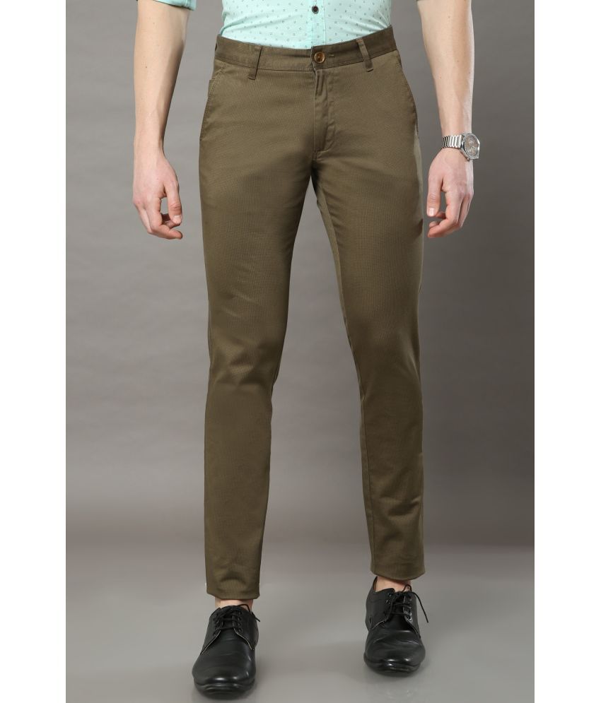     			Cool Colors Khaki Slim Chinos ( Pack of 1 )