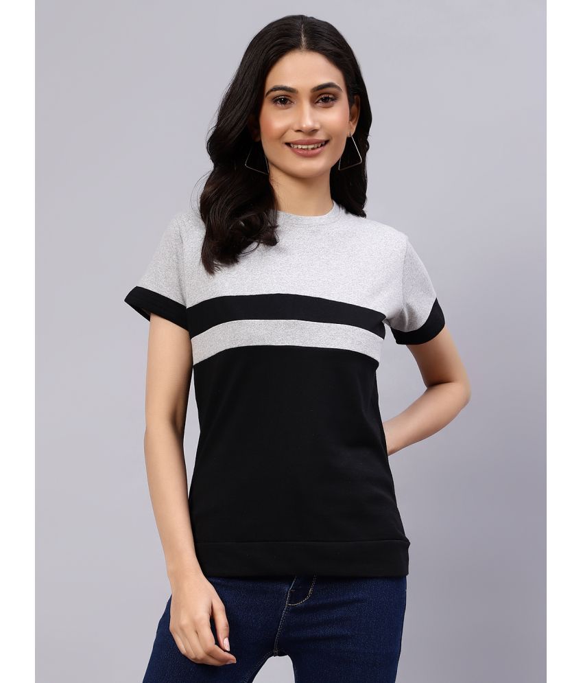     			Diaz - Grey Cotton Blend Regular Fit Women's T-Shirt ( Pack of 1 )