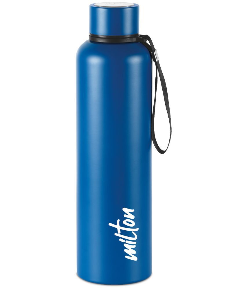     			Milton Aura 1000 Thermosteel Bottle, 1.05 Litre, Dark Blue | 24 Hours Hot and Cold | Easy to Carry | Rust & Leak Proof | Tea | Coffee | Office| Gym | Home | Kitchen | Hiking | Trekking | Travel Bottle