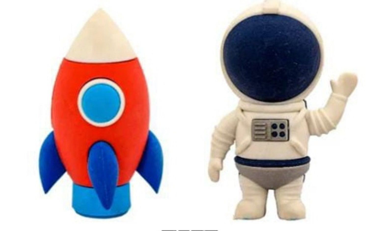     			2328 A  YESKART-Out Space Friends Eraser Themed Big Size 3D Erasers Best Return Gift for Boys & Girls for School ( Pack of 2)