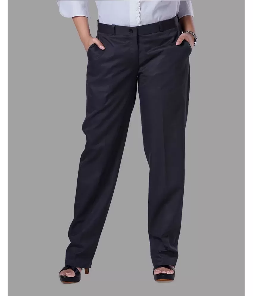 Lily Straight Side Pocket Polyester Long Length Pants | MEAN BLVD