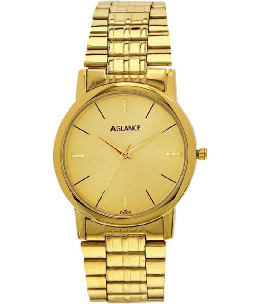     			Aglance - Gold Metal Analog Men's Watch