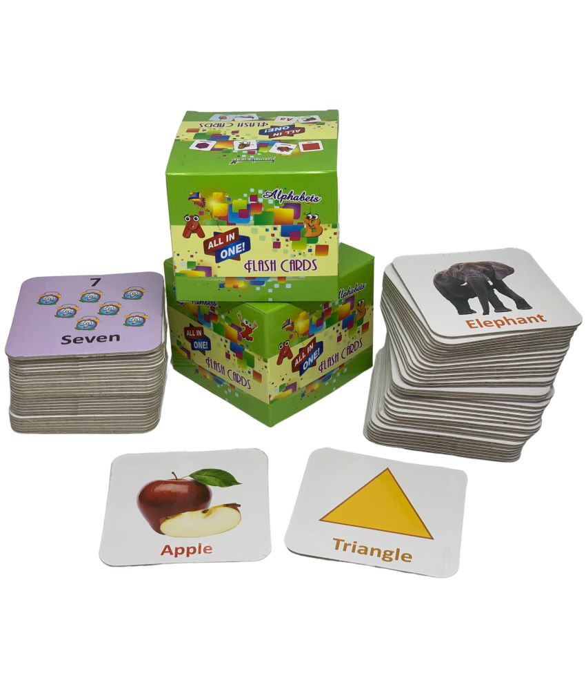    			All in One Flash Cards for Kids - 70 Flash Cards (Non-Tearable Flashcards - Water Proof)