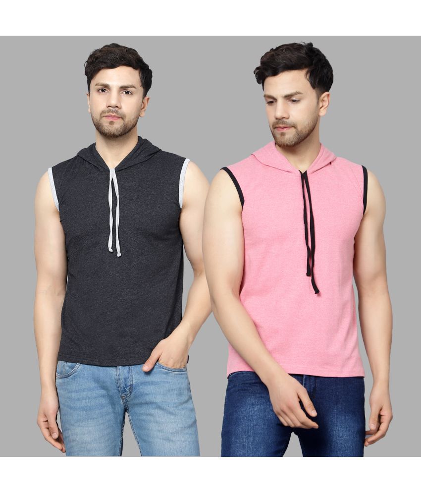     			Diaz - Multicolor Cotton Blend Regular Fit Men's T-Shirt ( Pack of 2 )