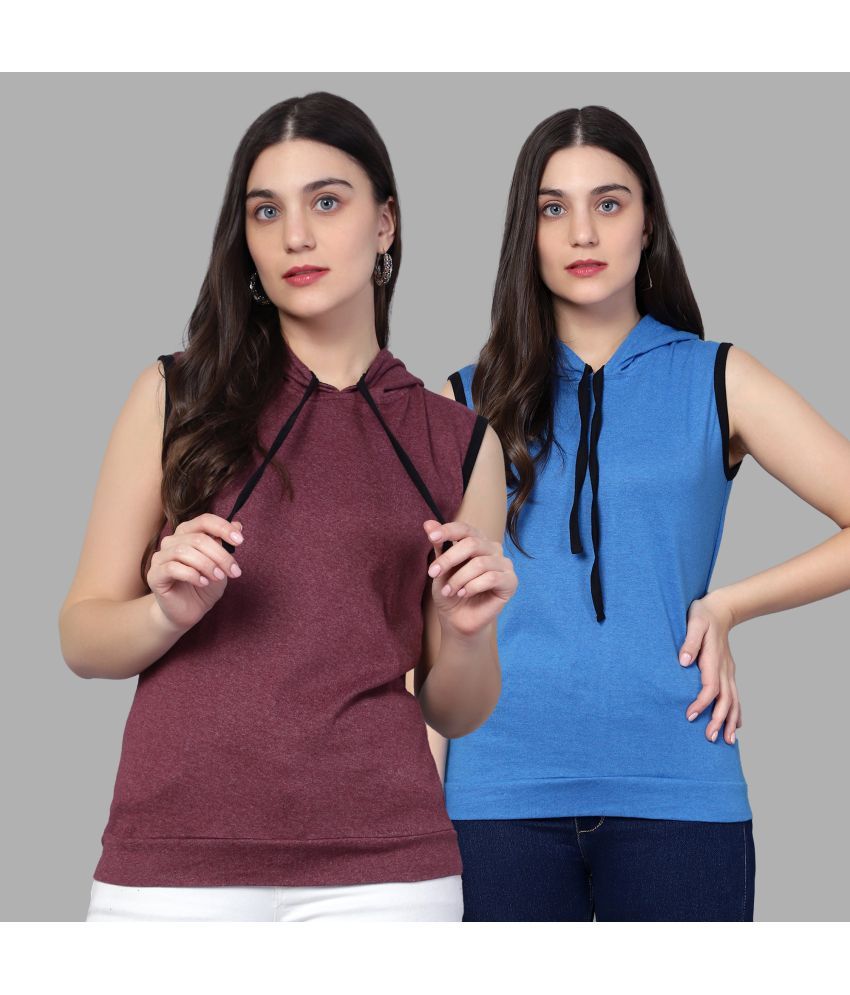     			Diaz - Multicolor Cotton Blend Regular Fit Women's T-Shirt ( Pack of 2 )