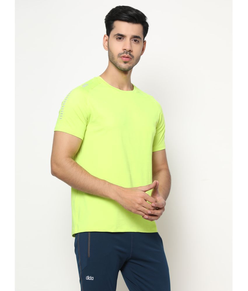    			Dida - Neon Green Polyester Regular Fit Men's Sports T-Shirt ( Pack of 1 )