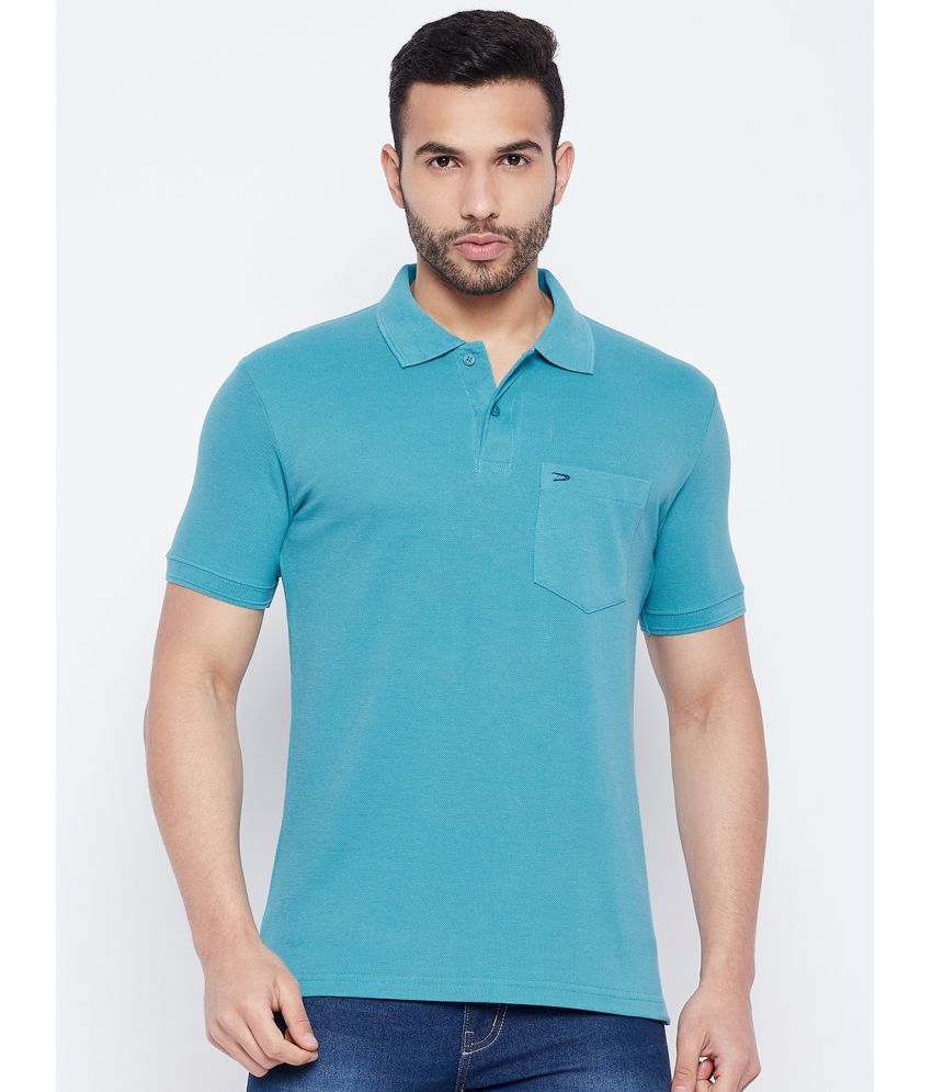     			Duke - Blue Cotton Blend Regular Fit Men's Polo T Shirt ( Pack of 1 )