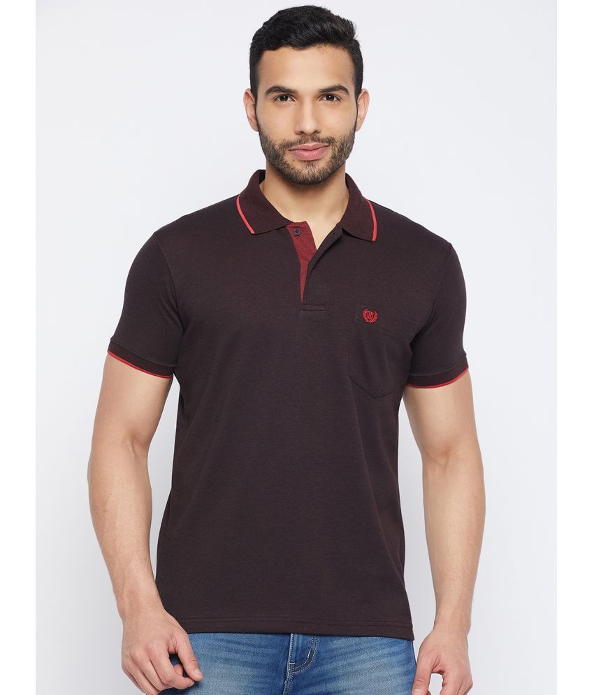     			Duke - Brown Cotton Blend Regular Fit Men's Polo T Shirt ( Pack of 1 )